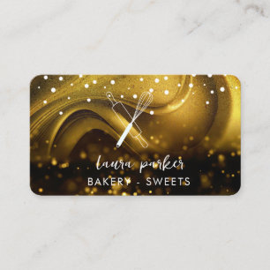 Carte De Visite Chef boulangerie avec Whisk Rolling Pin Parties sc