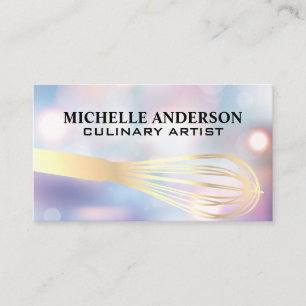 Carte De Visite Chef Cuillère d'Or   Boulanger   Cuisine