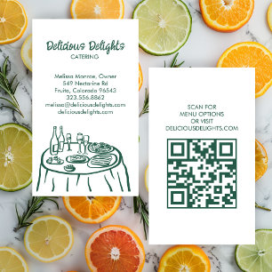 Carte De Visite Chef cuisinier Planification de l'événement Food P