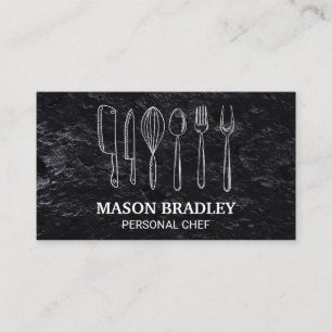 Carte De Visite Chef exécutif   Ardoise   Vaisselle
