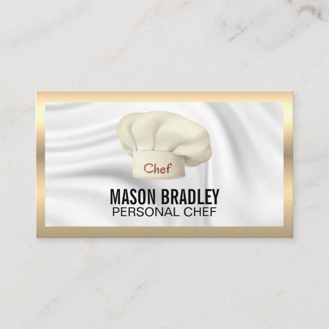 Carte De Visite Chef exécutif | Casquette culinaire Métallurgie (Devant)