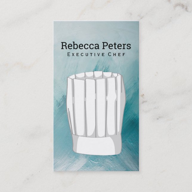 Carte De Visite Chef exécutif | Chef Casquette (Devant)