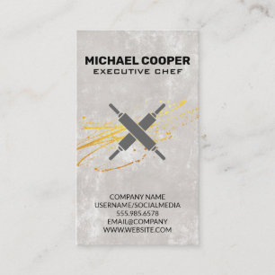 Carte De Visite Chef exécutif   Pins roulants