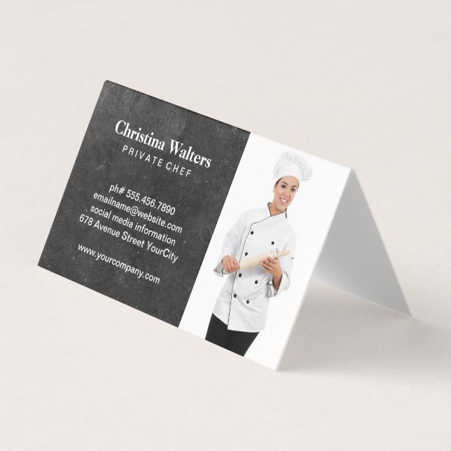 Carte De Visite Chef | Gestionnaire de restaurants | Restauration (Devant)