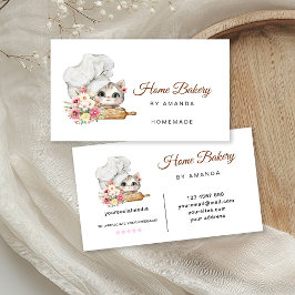 Carte De Visite Chef Kitten Bakery 