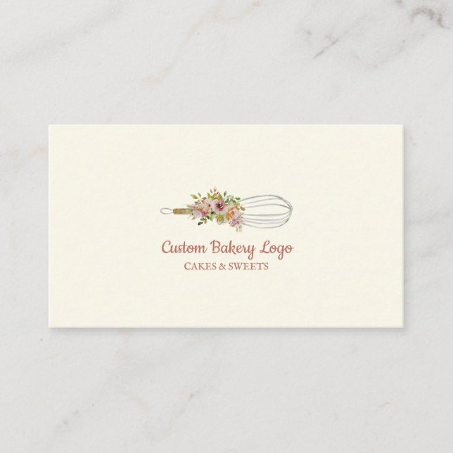 Carte De Visite Chef pâtisserie cuisine Whisk (Devant)