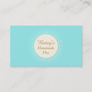 Carte De Visite Chef pâtisserie de boulangerie Turquoise
