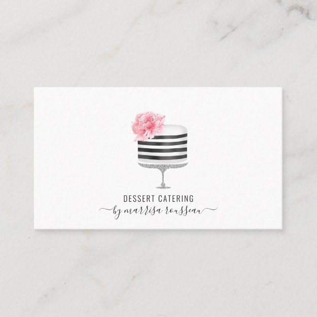 Carte De Visite Chef pâtissier Aquarelle Cuisinier dessert (Devant)