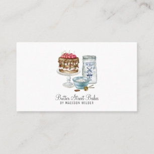 Carte De Visite Chef pâtissier boulanger Elégant Gâteau