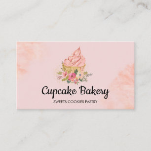 Carte De Visite Chef Pâtissier Cupcake Gâteau rose