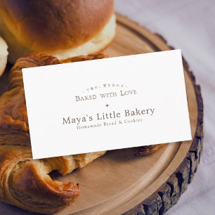 Carte De Visite Chef Pâtissier de Boulangerie Typographie Classiqu