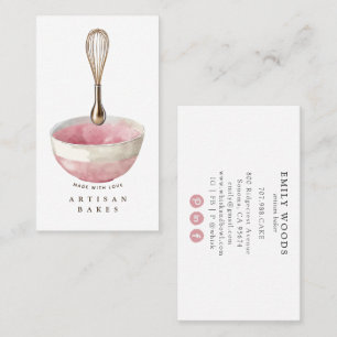 Carte De Visite Chef pâtissier Golden Whisk Baker