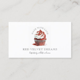 Carte De Visite Chef pâtissier rougeâtre velours