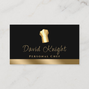 Carte De Visite Chef personnel Gold Black Luxury Restauration