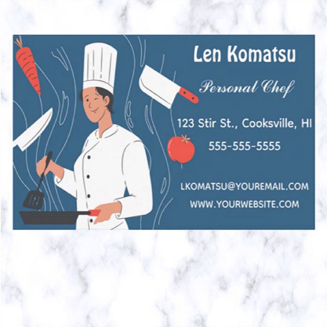 Carte De Visite Chef personnel modifiable (Créateur téléchargé)