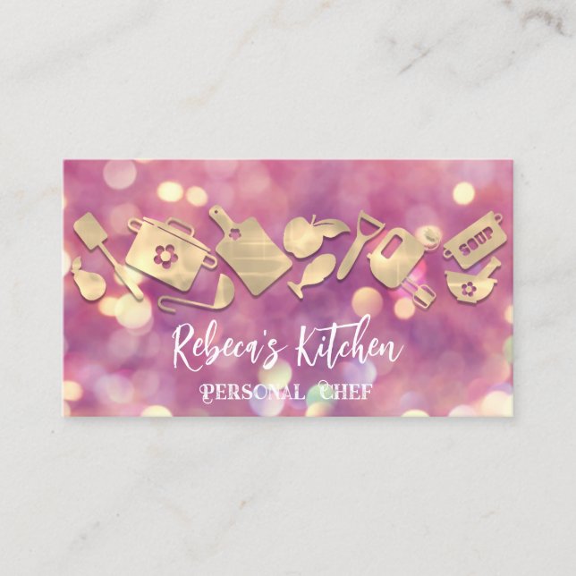 Carte De Visite Chef personnel Restaurant Logo de restauration Cod (Devant)