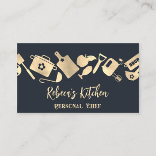 Carte De Visite Chef personnel Restaurant Logo de restauration QR