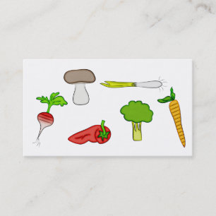Carte De Visite Chef personnel Veggie Légumes Cuisine art