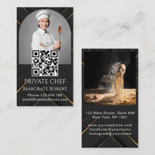 Carte De Visite Chef Professionnel Restaurant Cuisine Cuisine Noir