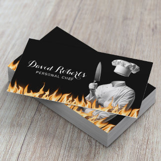 Carte De Visite Chef Professionnel Restaurant Cuisine Cuisine Noir