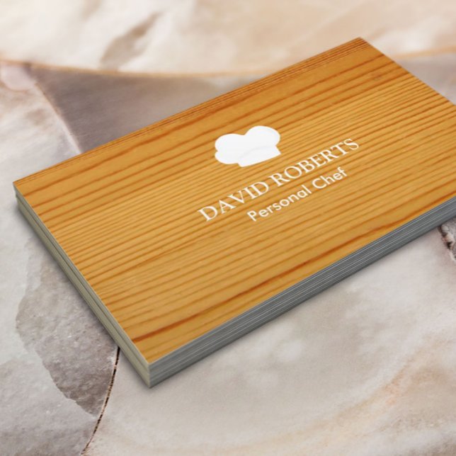 Carte De Visite Chef Wood Arrière - plan Restauration professionne (Créateur téléchargé)