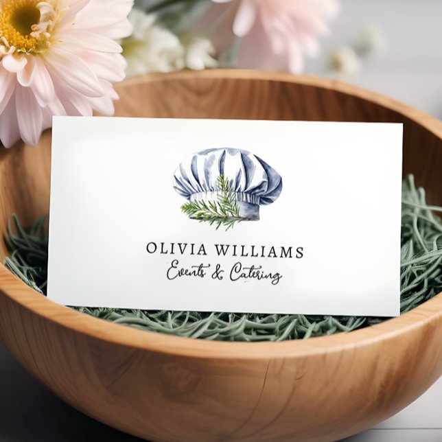 Carte De Visite Chefs Casquette Chef personnel et restauration (Créateur téléchargé)