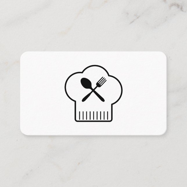 Carte De Visite Chefs Casquette Silverware (Devant)