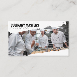 Carte De Visite Chefs en uniforme Apprentissage des pâtisseries