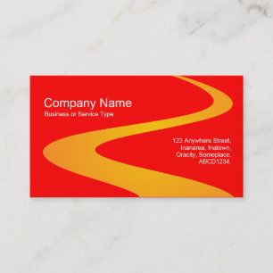 Carte De Visite Chemin de zigzag - orange avec le rouge