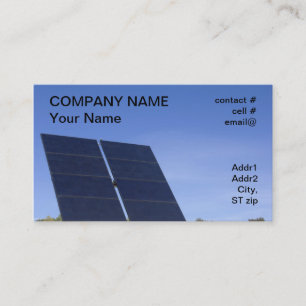 Carte De Visite cheminement du panneau solaire