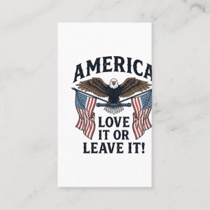 Carte De Visite Chemise aigle patriotique America Love It Or Leave