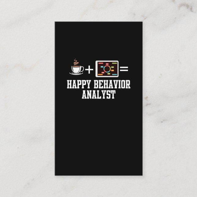 Carte De Visite Chemise d'analyste de comportement pour l'étudiant (Devant)