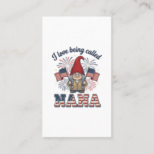 Carte De Visite Chemise de grand-mère vintage Gnome Nana patriotiq