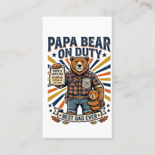 Carte De Visite Chemise de papa ours en service pour la fête des p