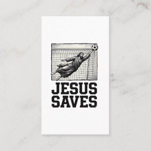Carte De Visite Chemise Jésus Sauve Gardien de But de Football Gra