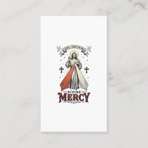 Carte De Visite Chemise vintage Divine Miséricorde Jésus je me fie