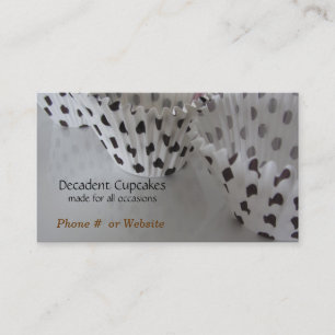 Carte De Visite Chemises à pois pour cupcakes