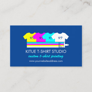 Carte De Visite Chemises bleu marine aux couleurs vives Pinceau