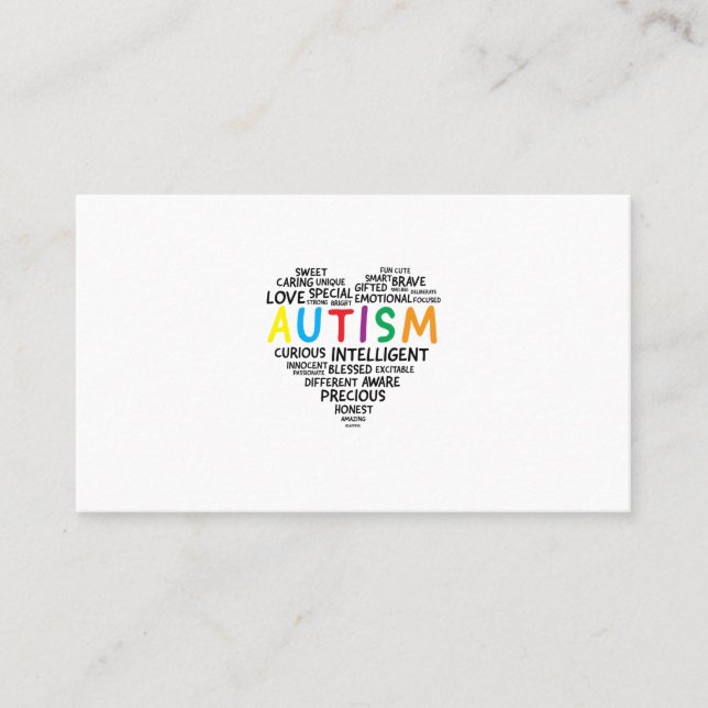 Carte De Visite Chemises de sensibilisation sur l'autisme - Chemis (Devant)
