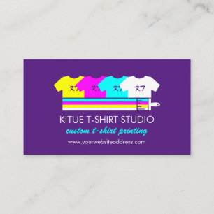 Carte De Visite Chemises violettes de couleur vive pinceau