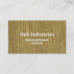 Carte De Visite Chêne naturel Woodgrain Look professionnel