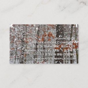 Carte De Visite Chênes couverts de neige hiver Photographie de la 