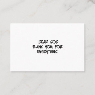 CARTE DE VISITE CHER DIEU MERCI POUR TOUT