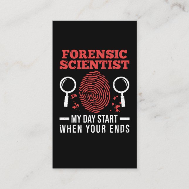 Carte De Visite Chercheur en sciences judiciaires Scientifique sci (Devant)