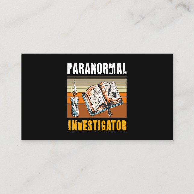 Carte De Visite Chercheur Paranormal Chasseur de fantômes Chasse d (Devant)