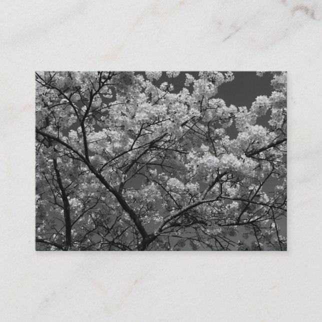 Carte De Visite Cherry Blossom B&W (Devant)