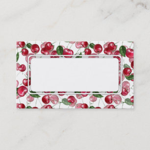 Carte De Visite Cherry Fruit pattern