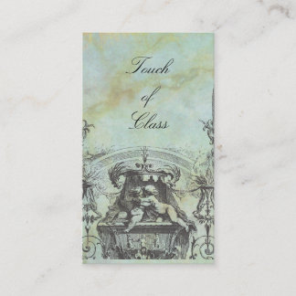 Carte De Visite Cherub Angels Architecture française verte