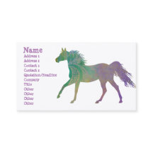 Cheval ardent dans le violet