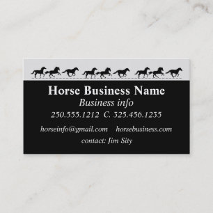Carte De Visite Cheval Business Embarquement Étables équitation Le